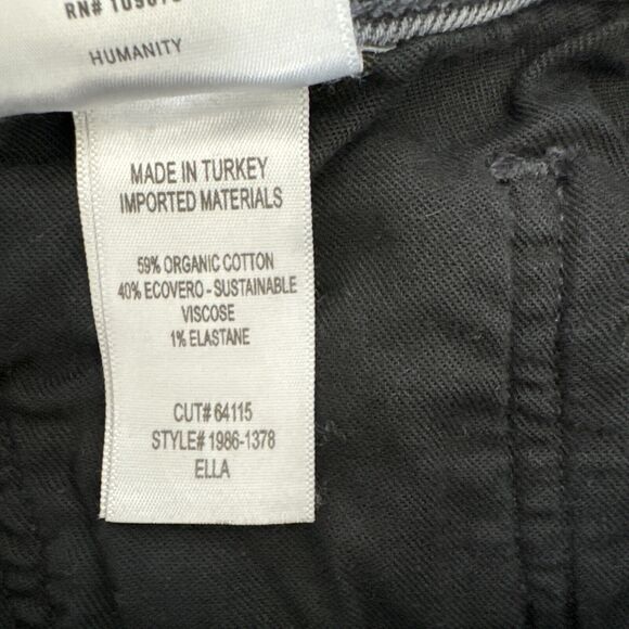 Citizens of Humanity Ella Jeans Womens 31x25 Black Mid Rise Crop Gothic Denim - Picture 12 of 14